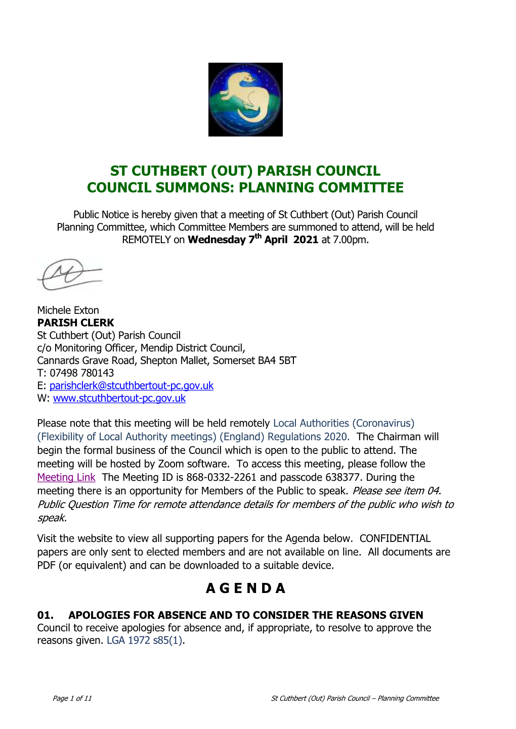 Planning Committee Agenda