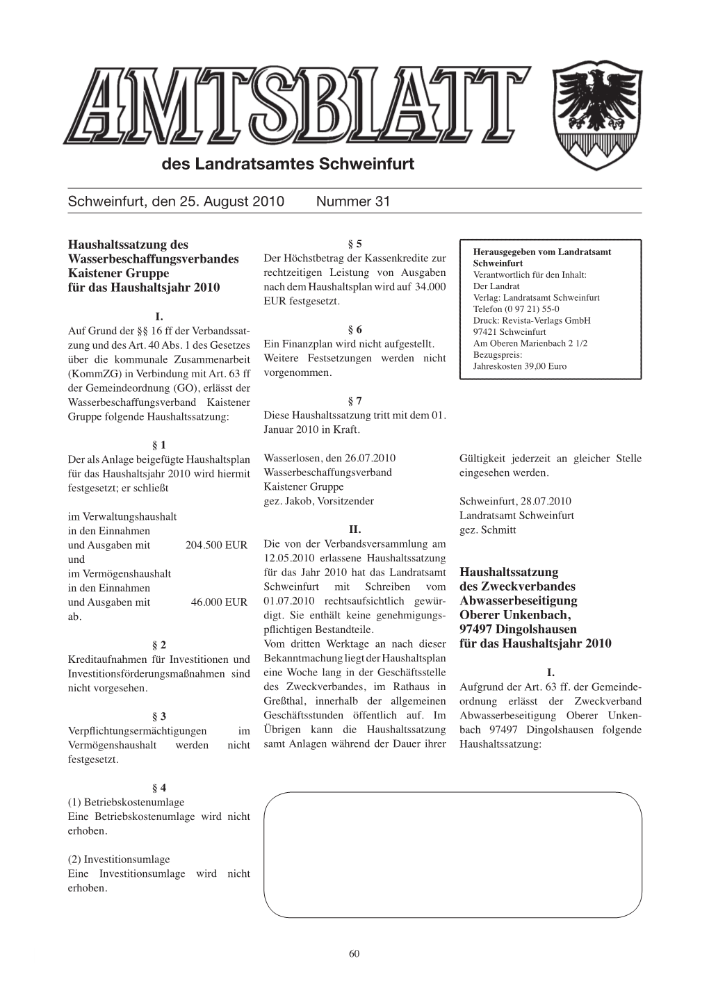 Des Landratsamtes Schweinfurt