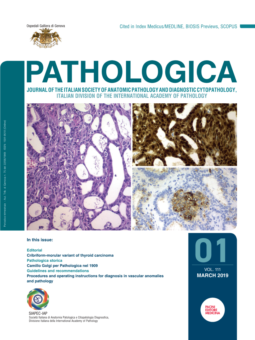 Journal of the Italian Society of Anatomic Pathology And