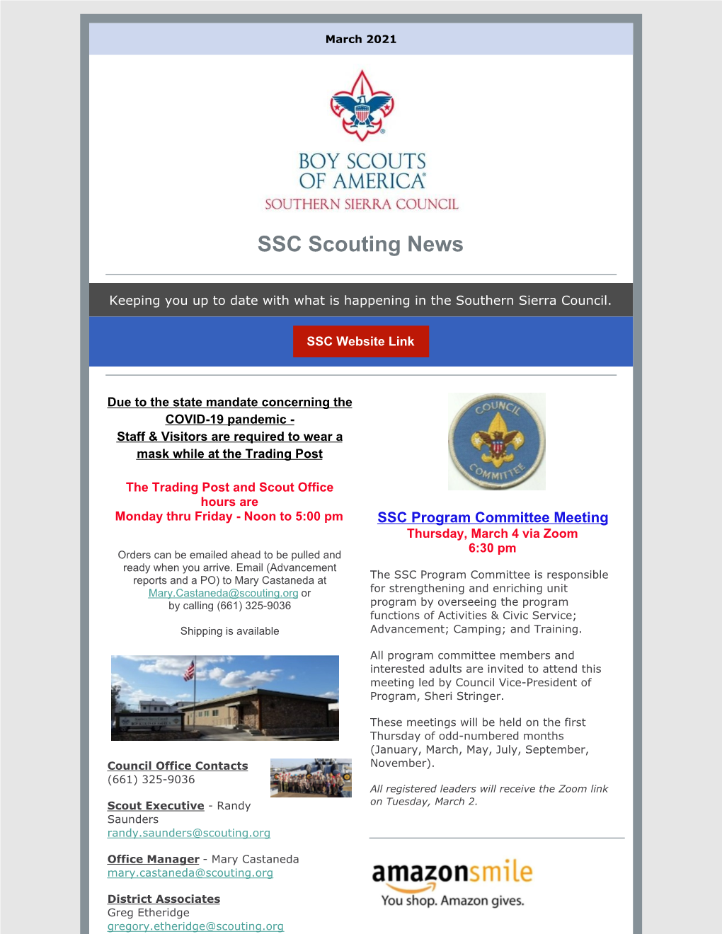 SSC Scouting News