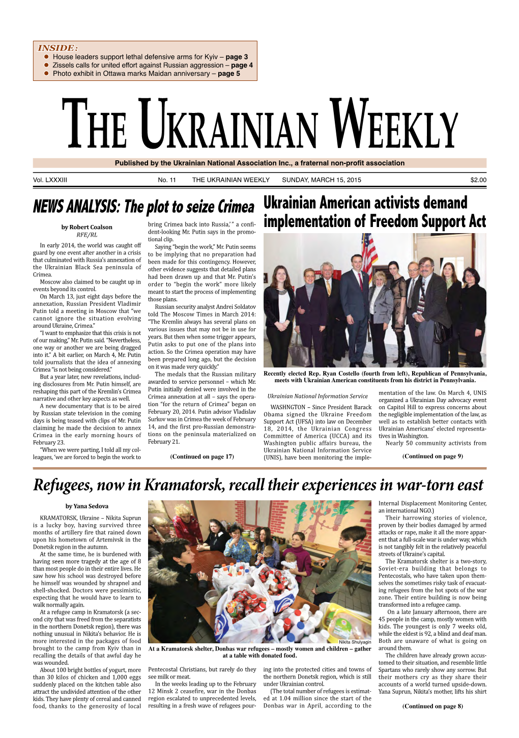 The Ukrainian Weekly, 2015