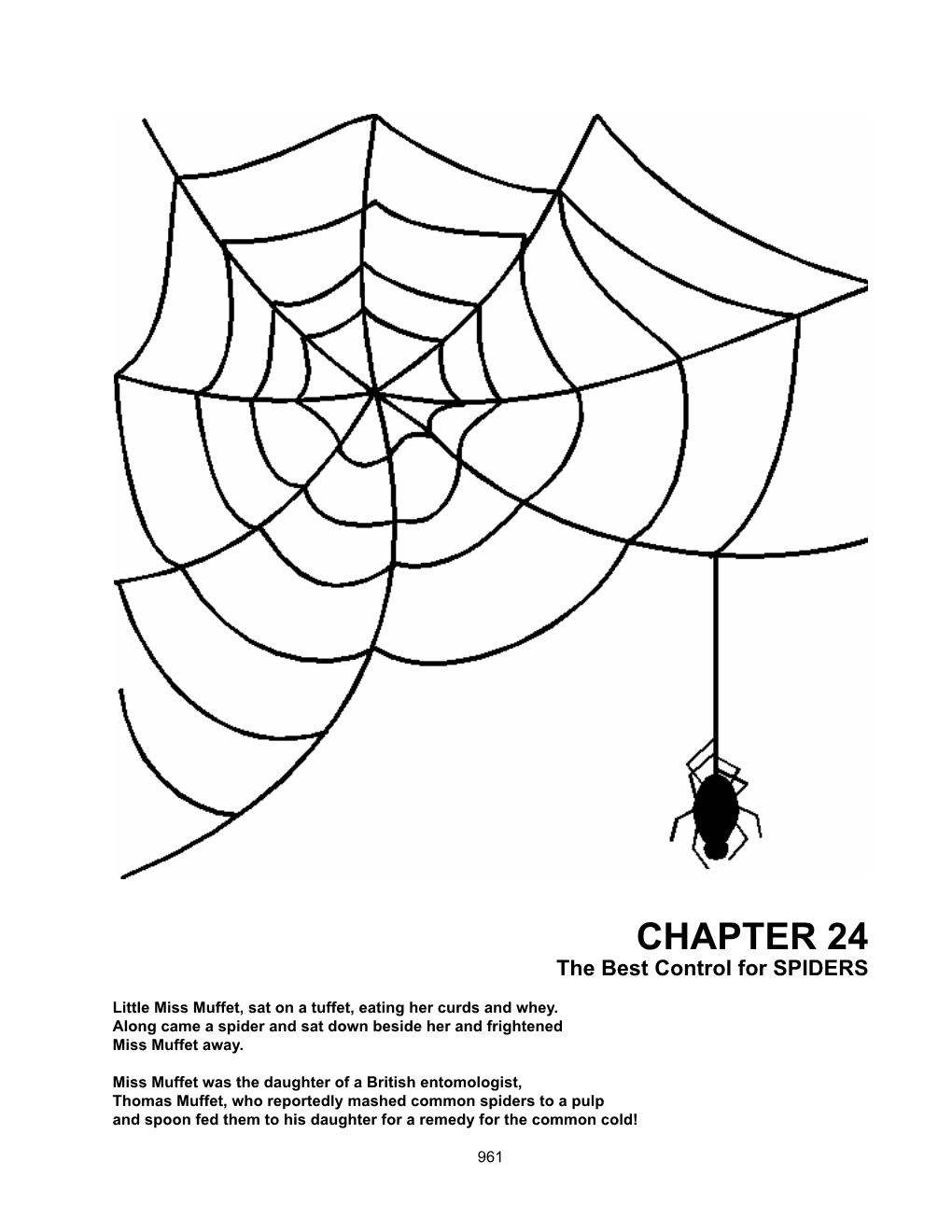 Chapter 24, the Best Control for Spiders