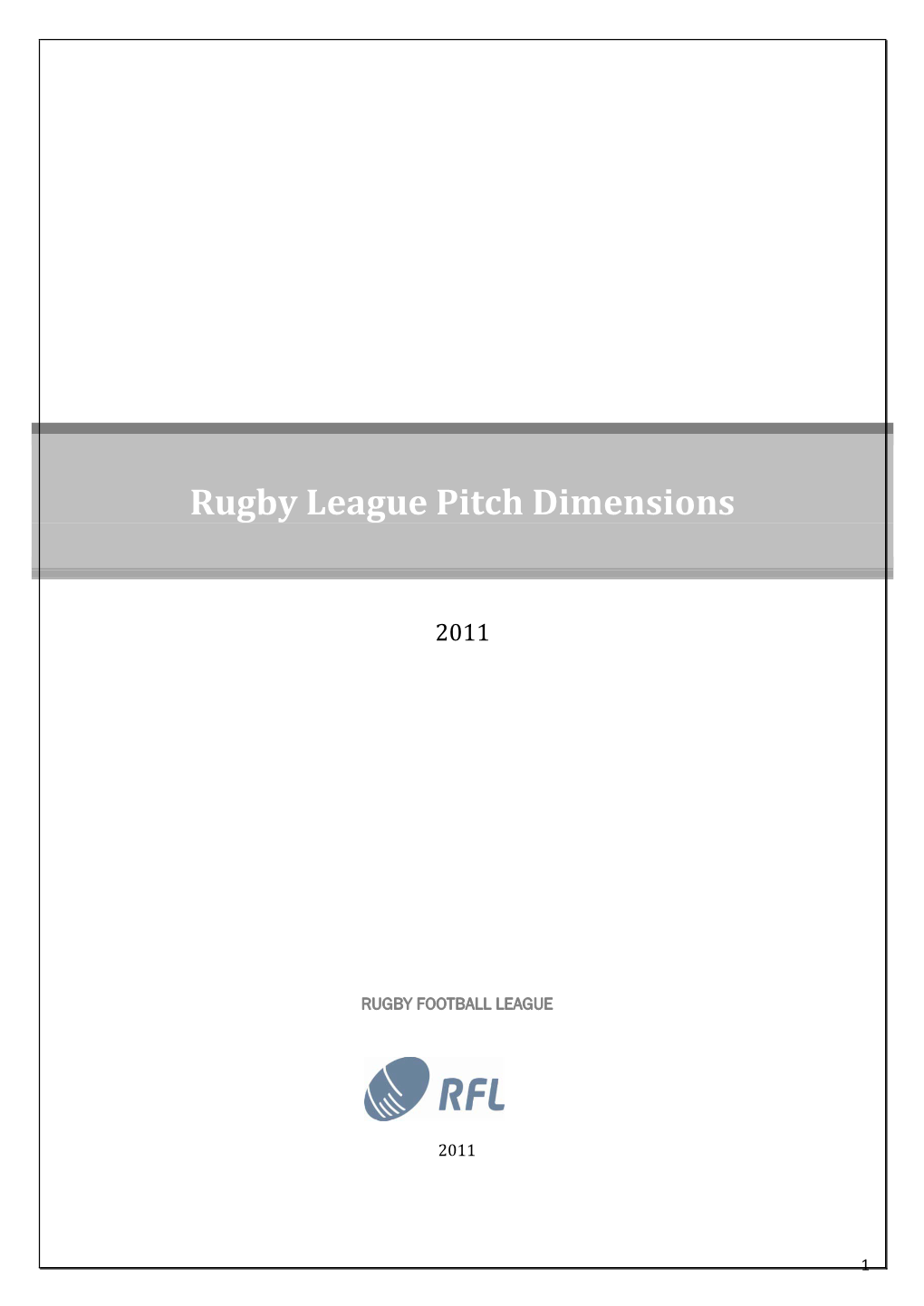 Rugby League Pitch Dimensions