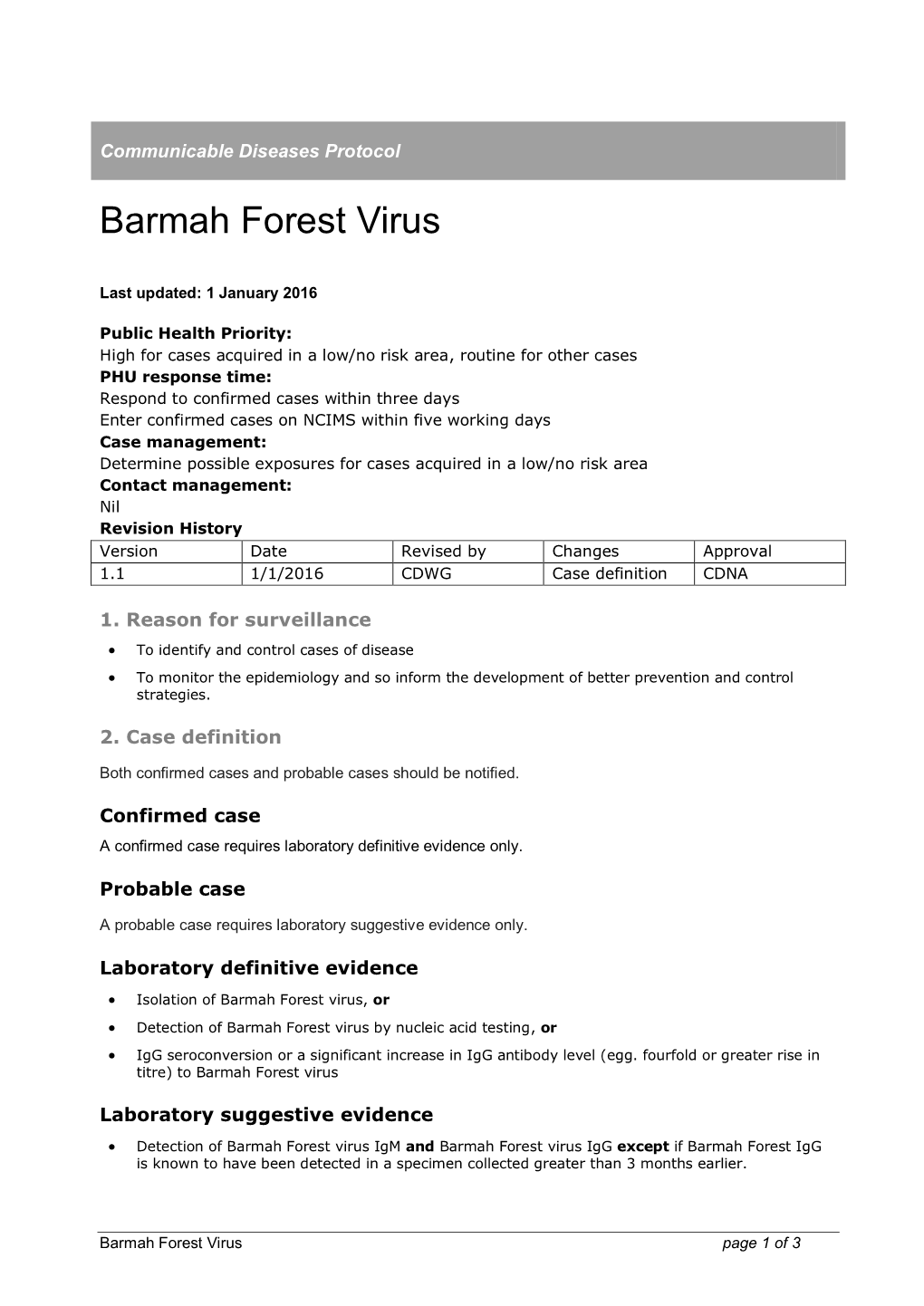 Barmah Forest Virus