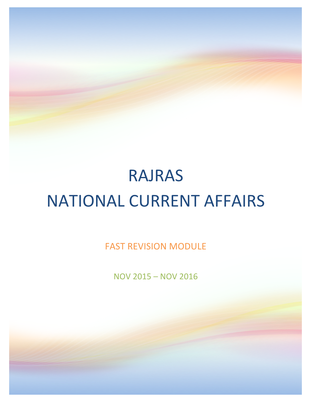 Rajras National Current Affairs