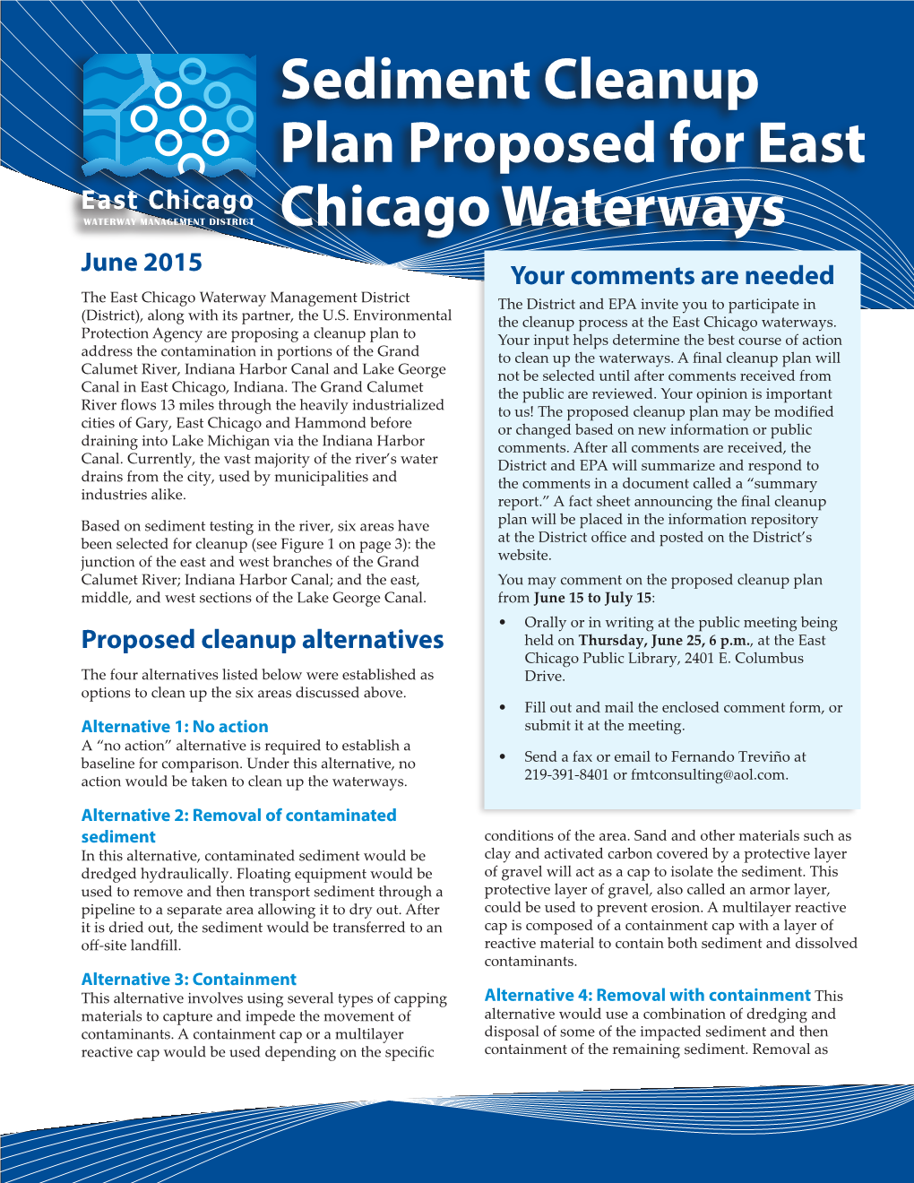 Sediment Cleanup Plan Proposed for East Chicago Waterways