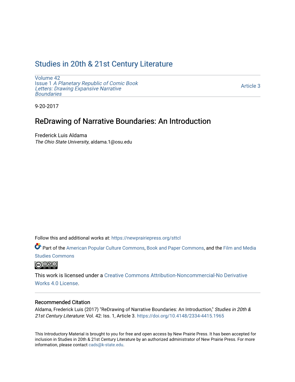 Redrawing of Narrative Boundaries: an Introduction