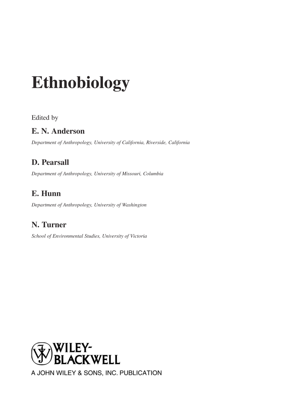 Ethnobiology