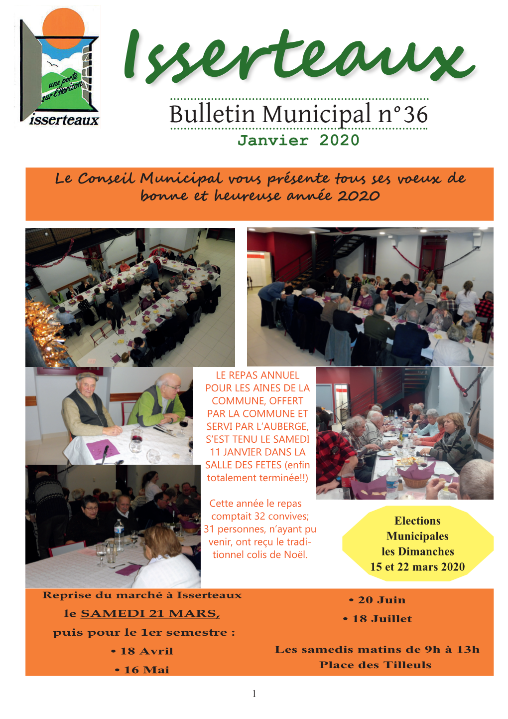 Bulletin Municipal N° 36 Janvier 2020