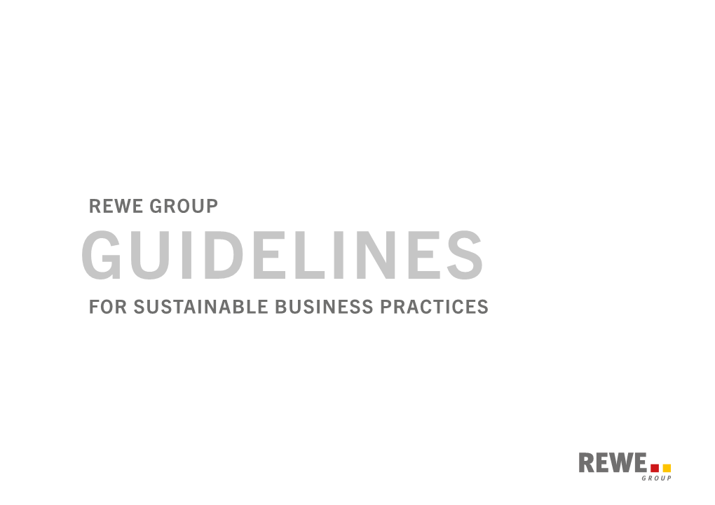 Guidelines for Sustainable Business Practices Foreword by Olaf Tschimpke