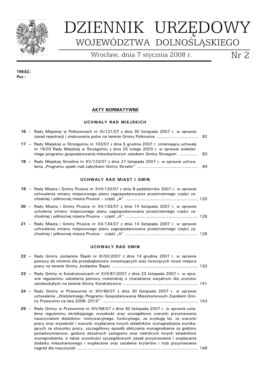 Województwa Dolnośląskiego Nr 2 – 82 – Poz