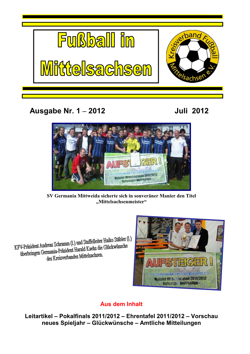Ausgabe Nr. 1 – 2012 Juli 2012