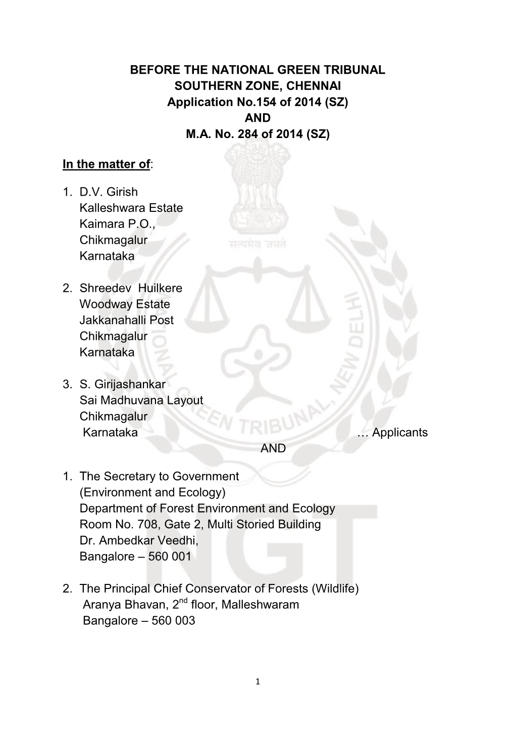 Bababudangiri Hill Encroachment NGT.Pdf