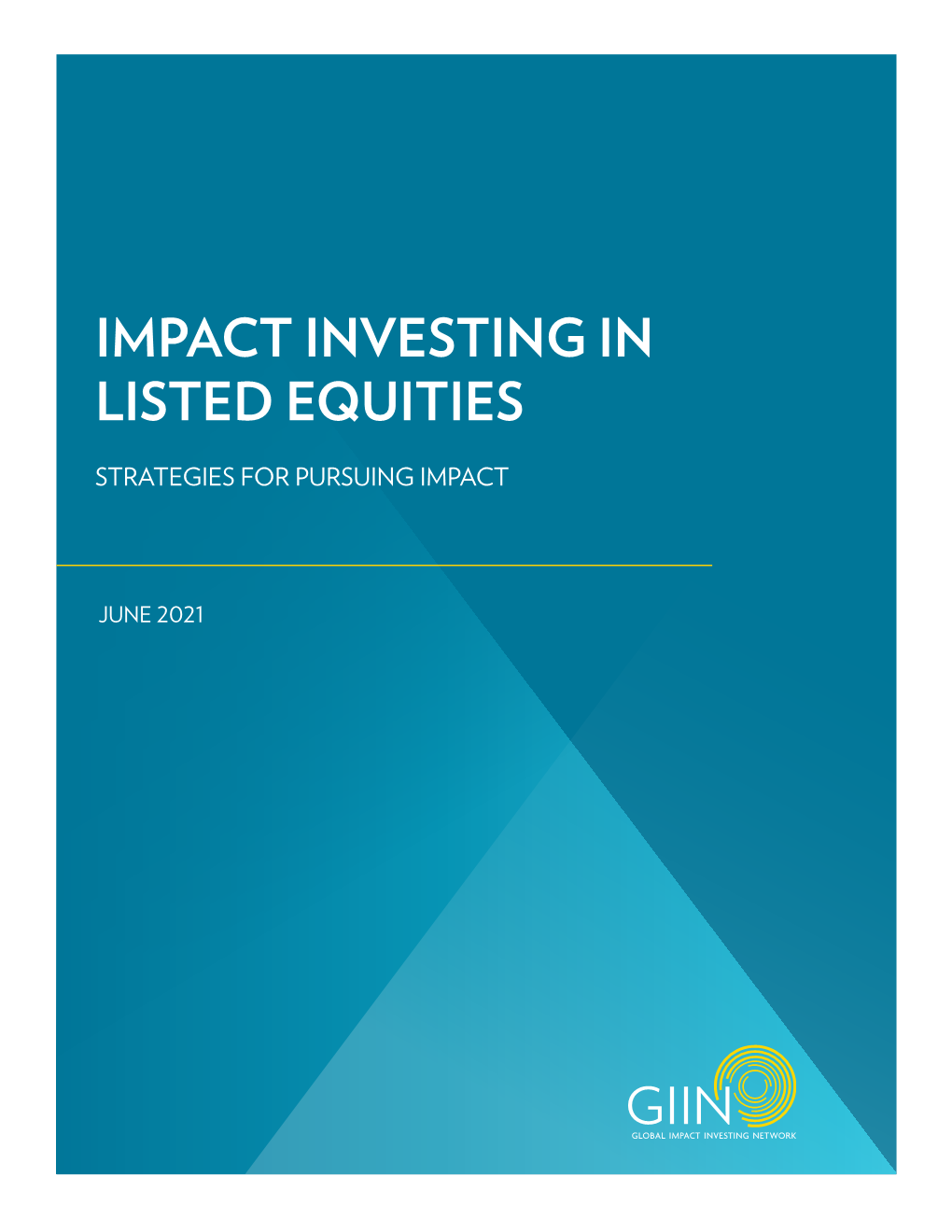 Impact Investing in Listed Equities