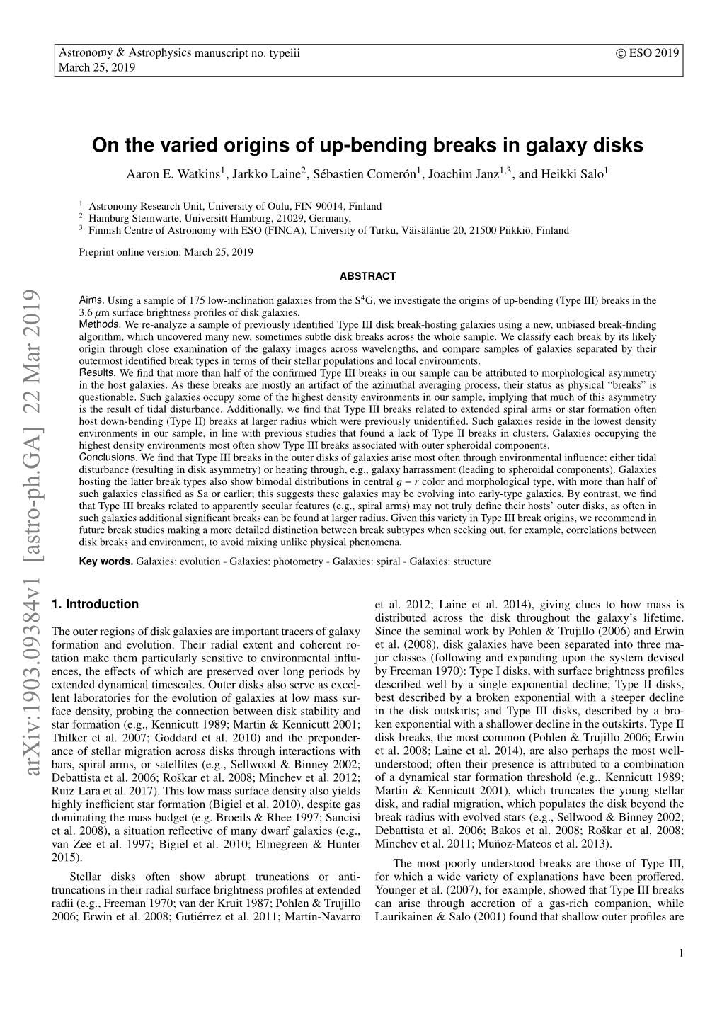 On the Varied Origins of Up-Bending Breaks in Galaxy Disks Aaron E