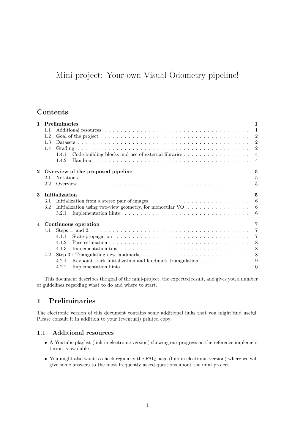 Mini Project: Your Own Visual Odometry Pipeline!