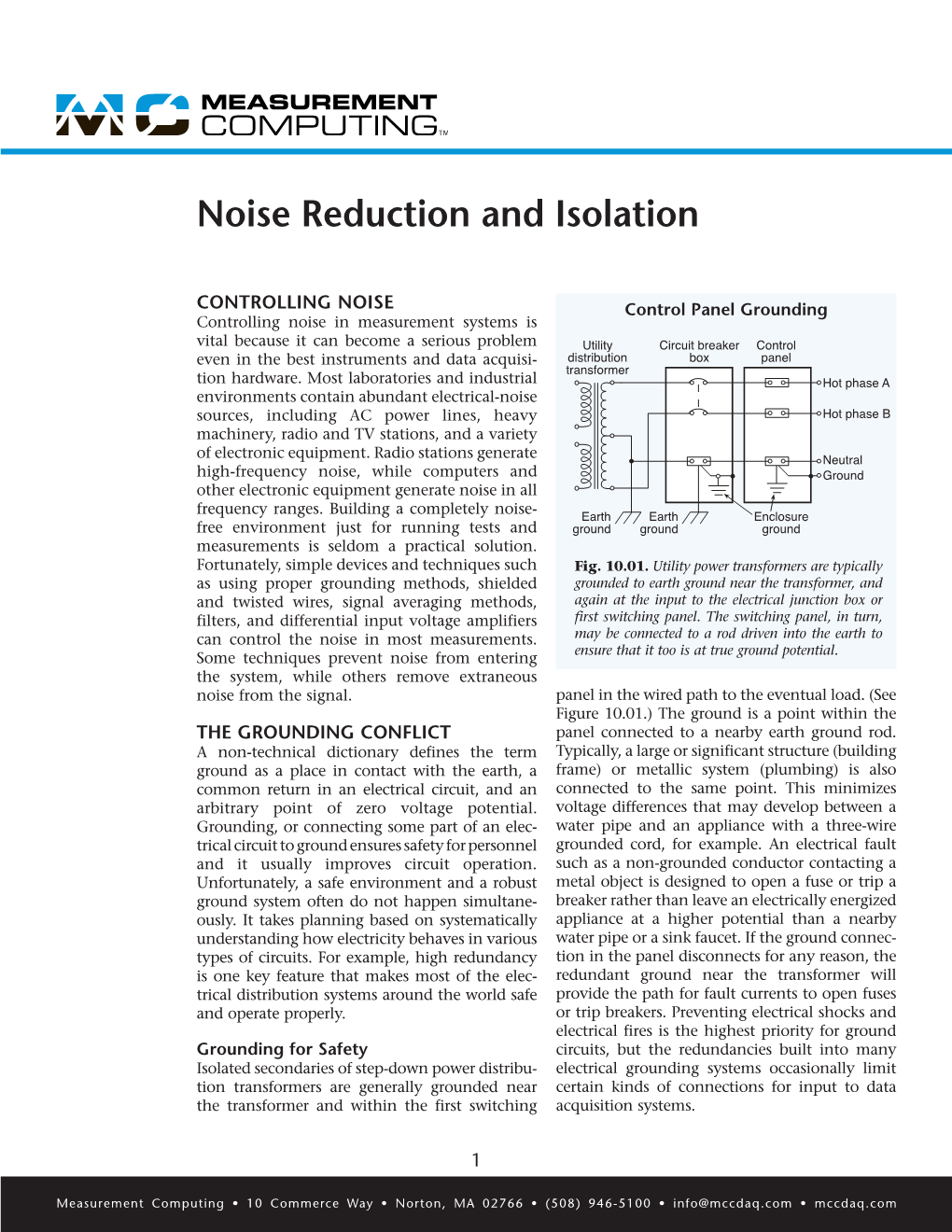 Noise Reduction and Isolation