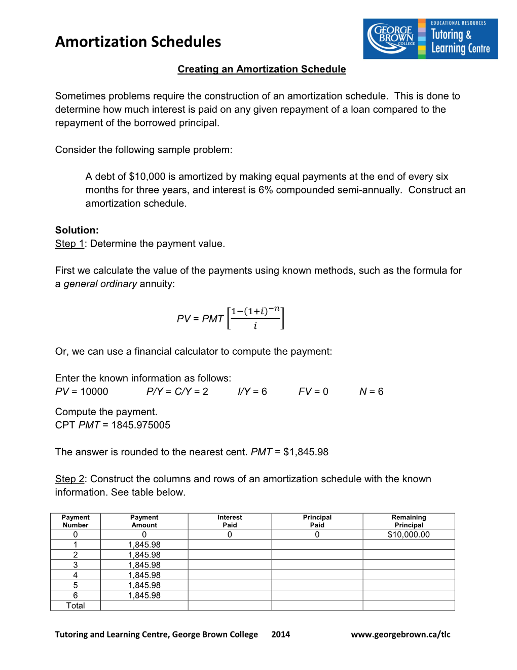 Amortization Schedules