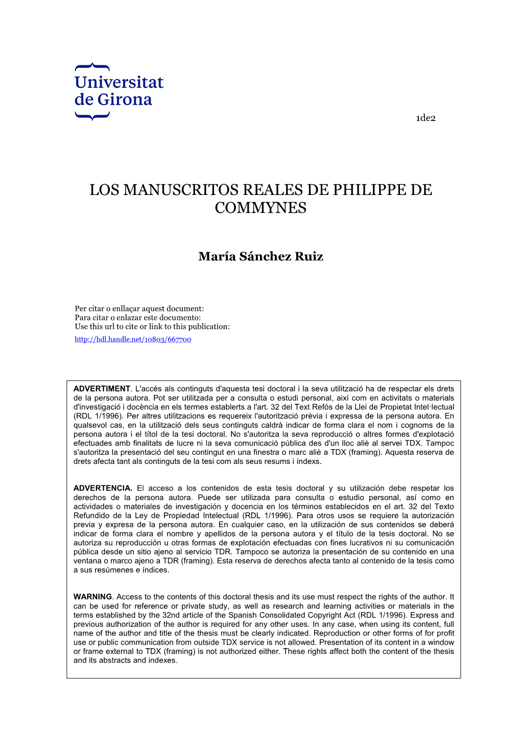 Los Manuscritos Reales De Philippe De Commynes