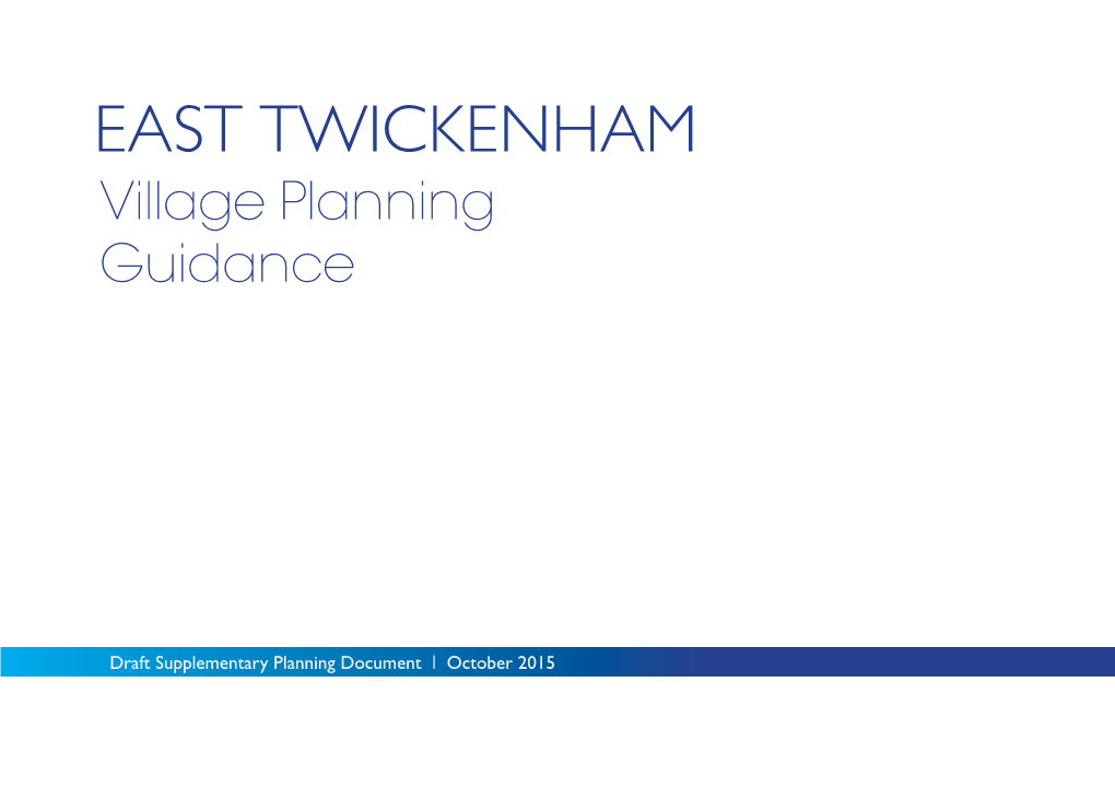 East Twickenham SPD Document