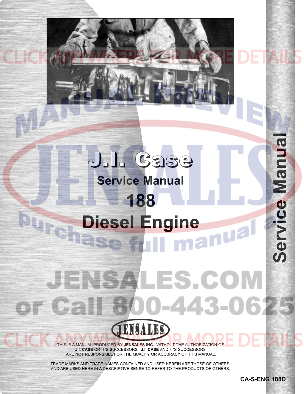 Case 188D Engine Service Manual