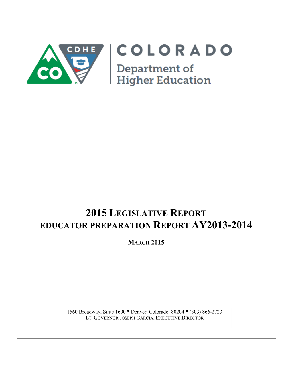 The Colorado Commission on Higher Education