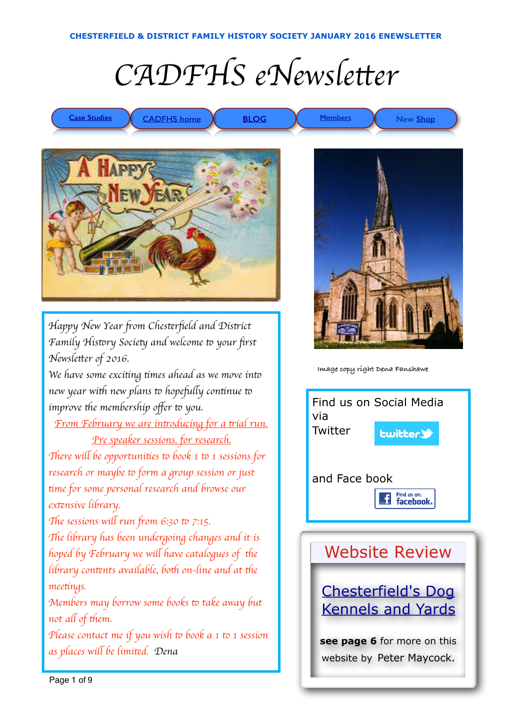 CADFHS Enewsletter