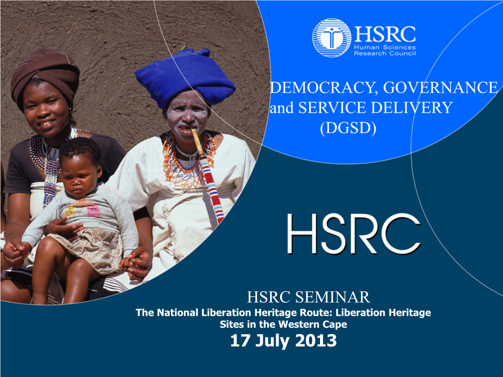 HSRC Seminar