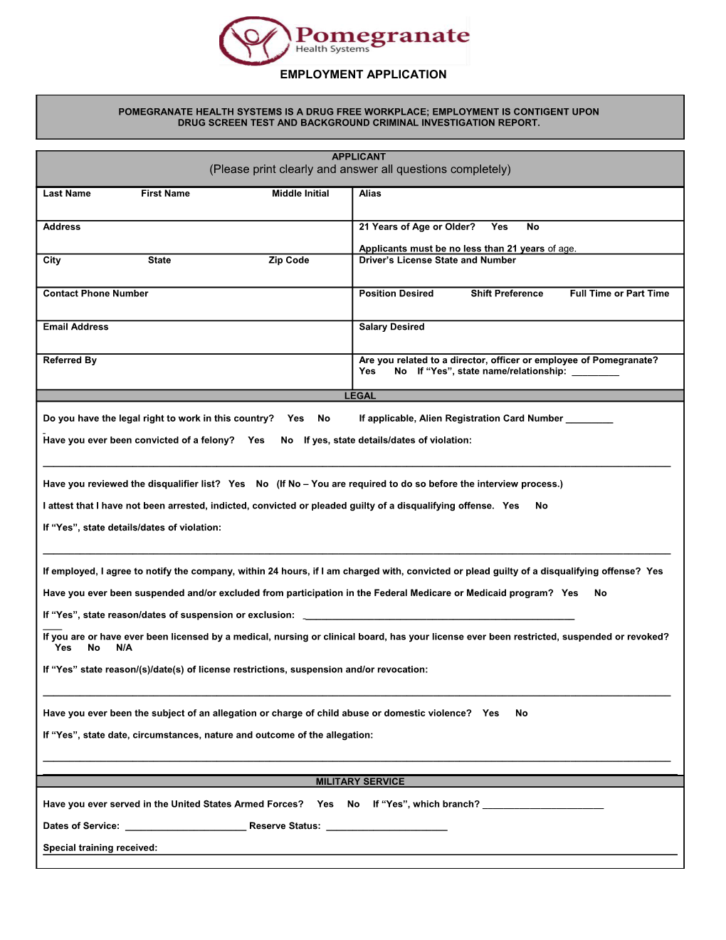 Employment Application s20