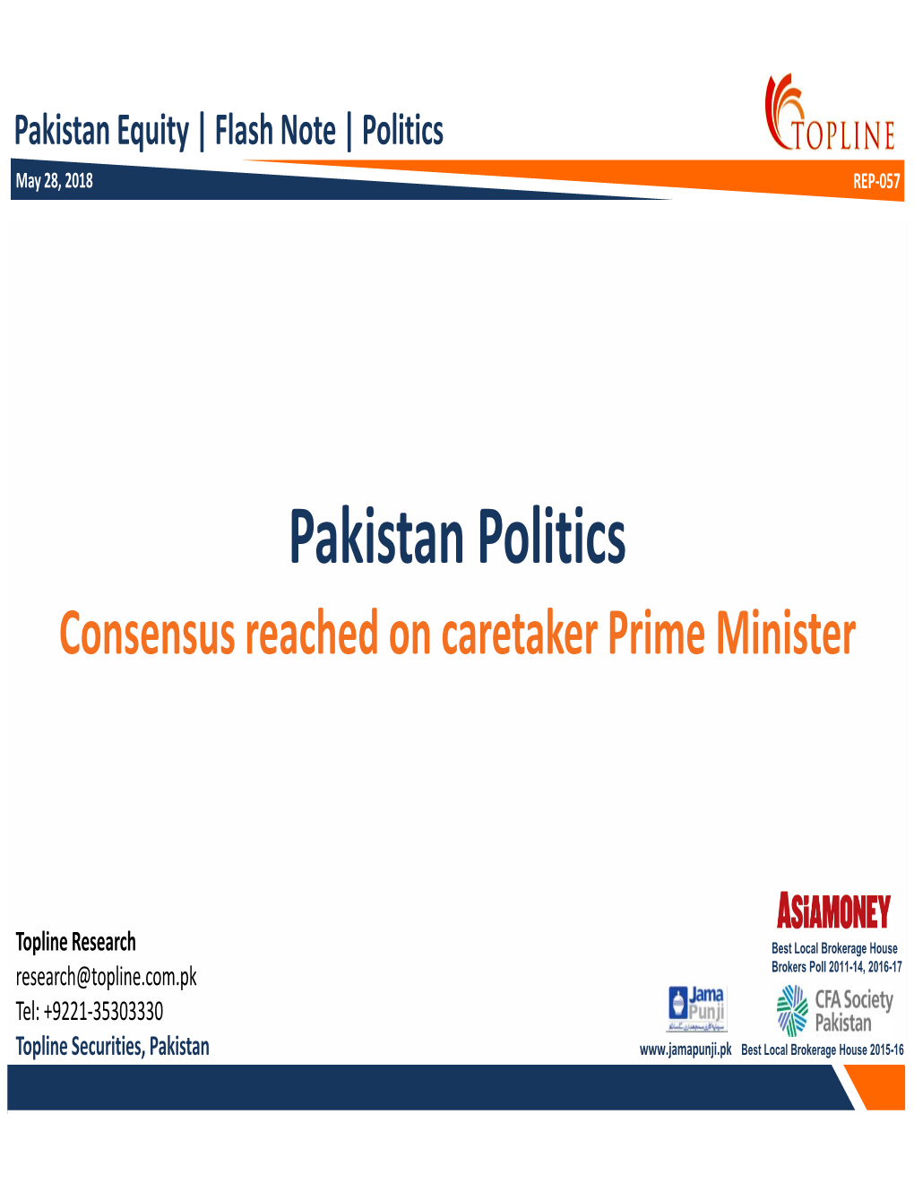 Politics Caretaker PM