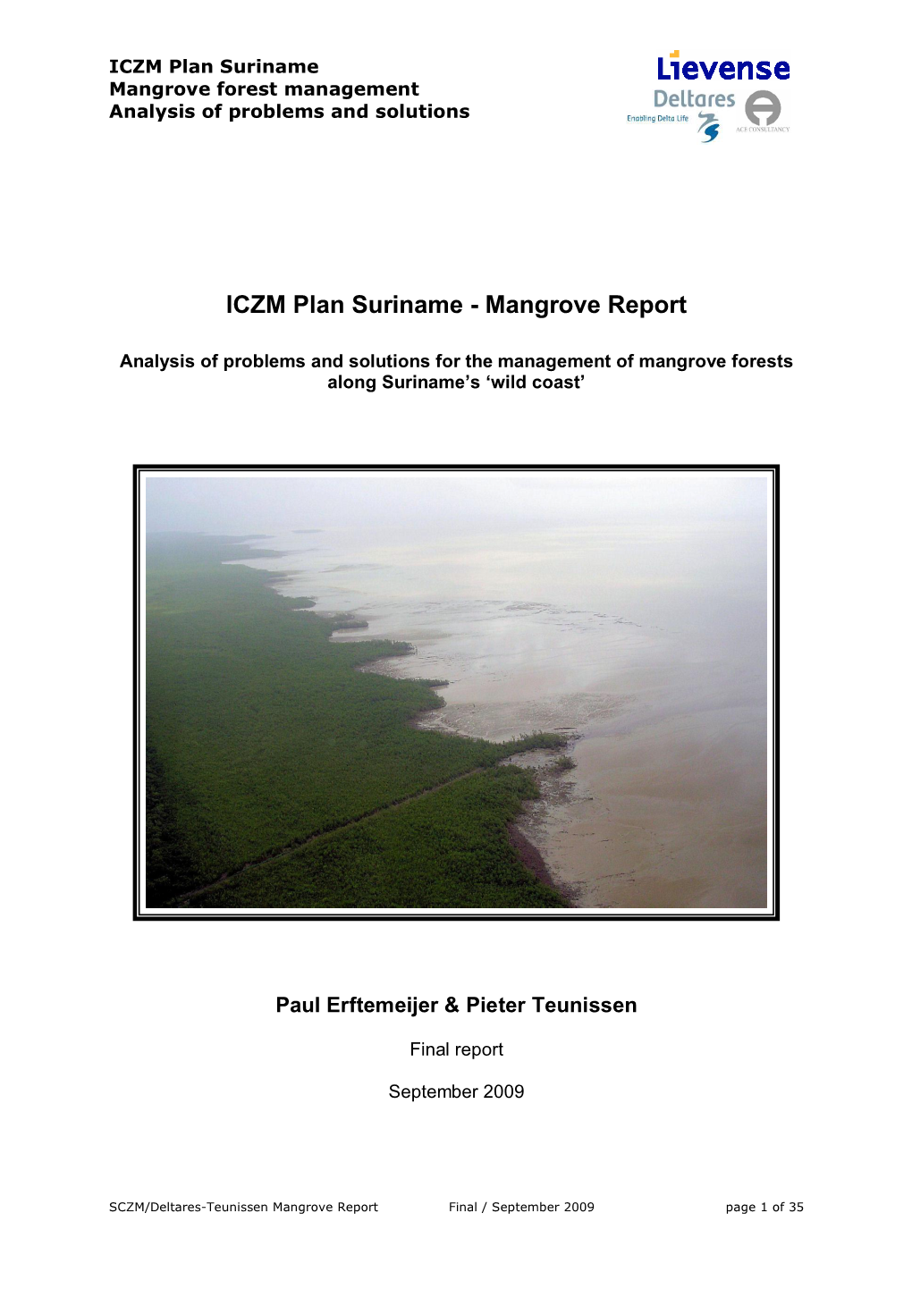 ICZM Plan Suriname Mangrove Forest Management Analysis of Problems and Solutions