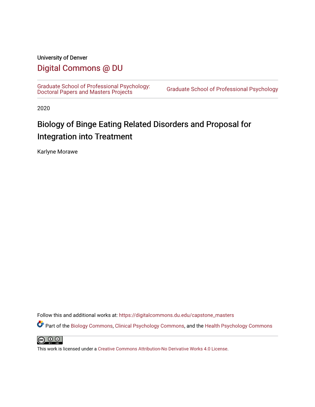 Biology of Binge Eating Related Disorders and Proposal for Integration Into Treatment