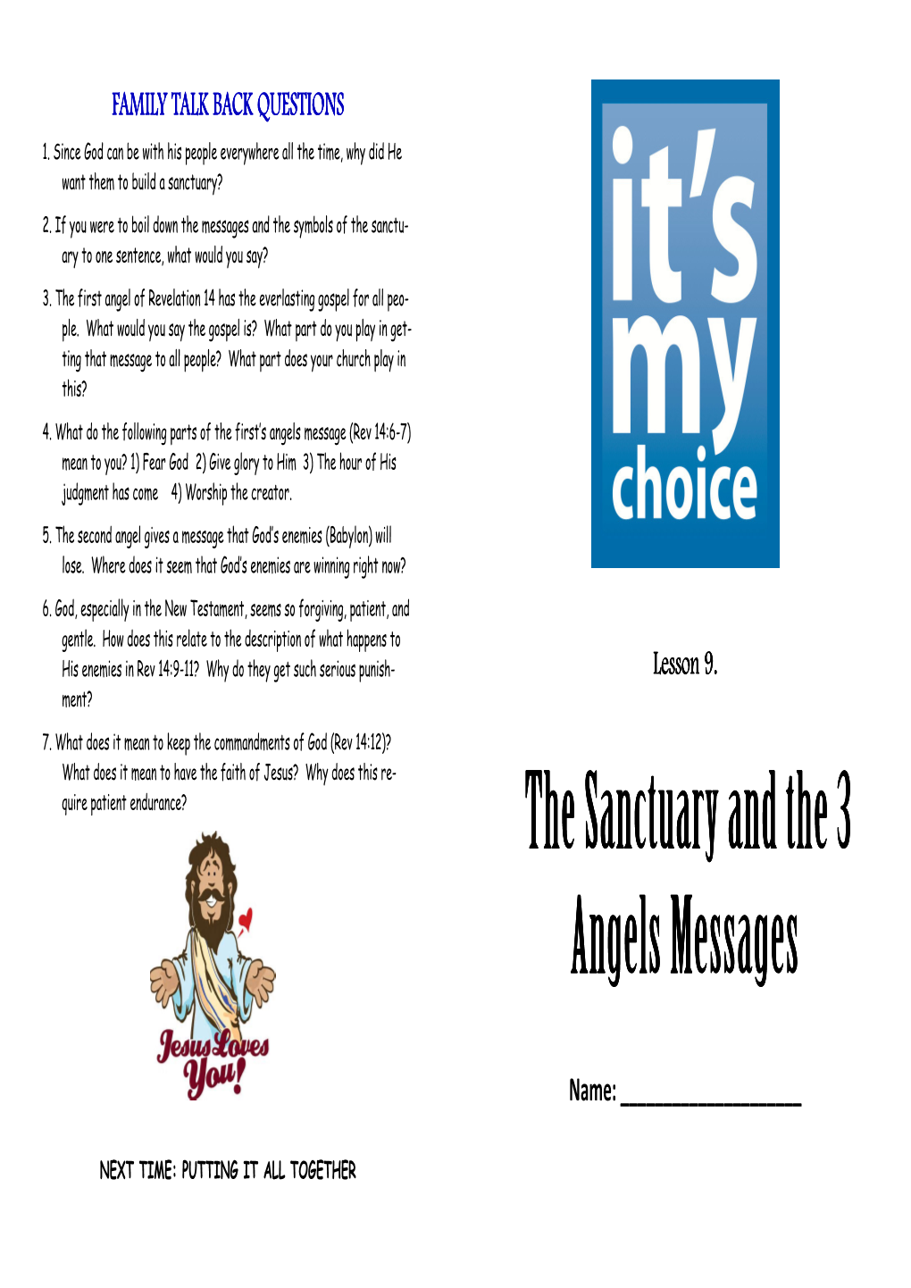 The Sanctuary and the 3 Angels Messages