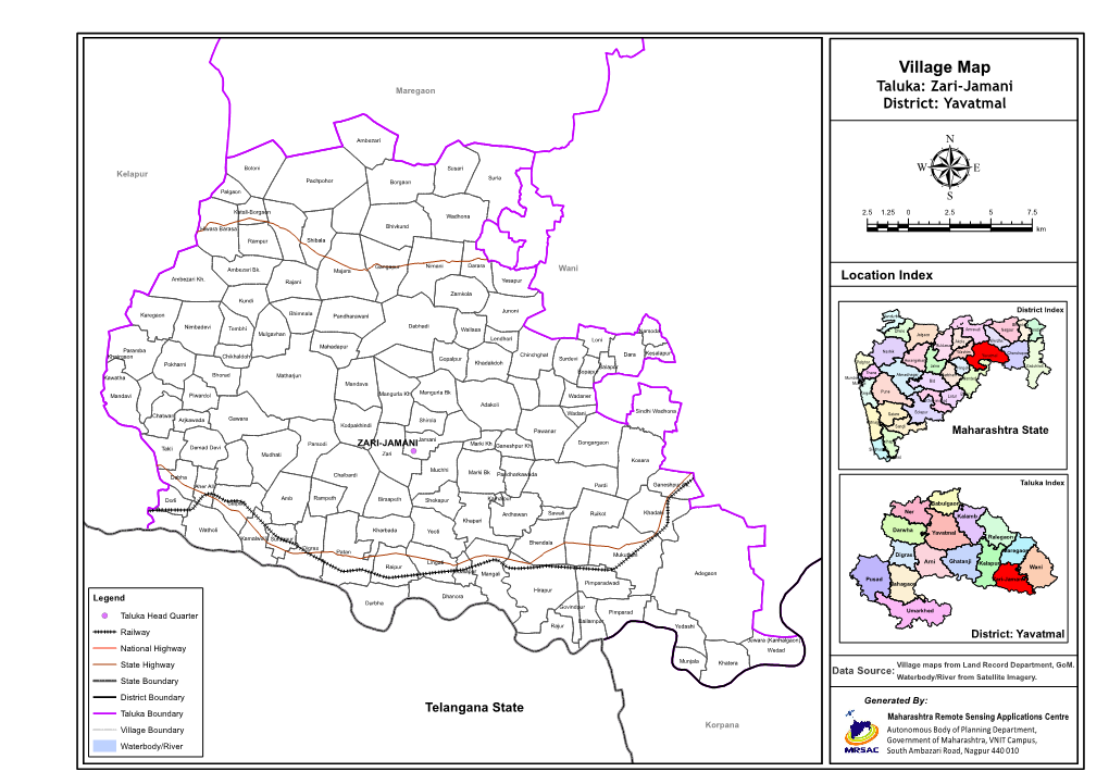 Village Map Taluka: Zari-Jamani District