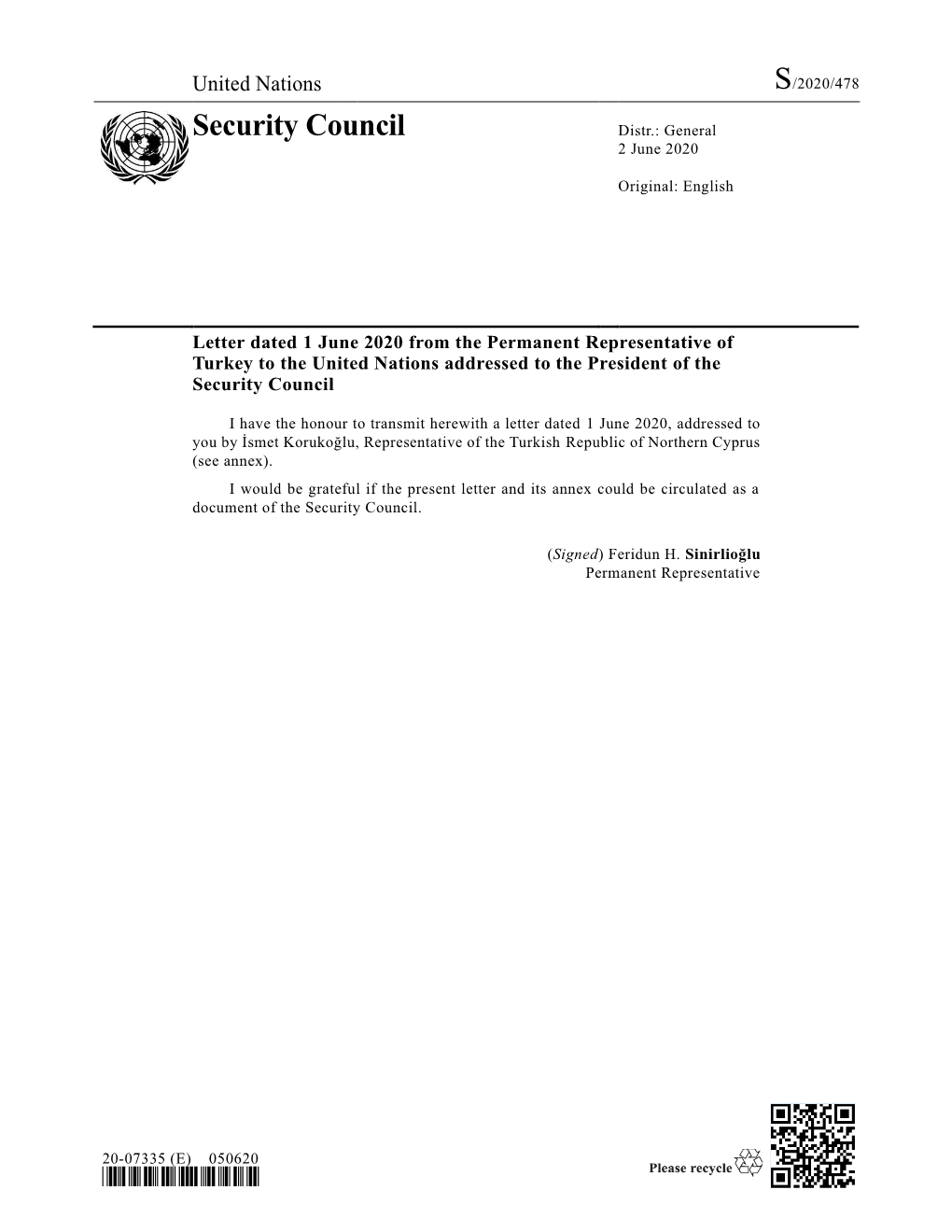 Security Council Distr.: General 2 June 2020