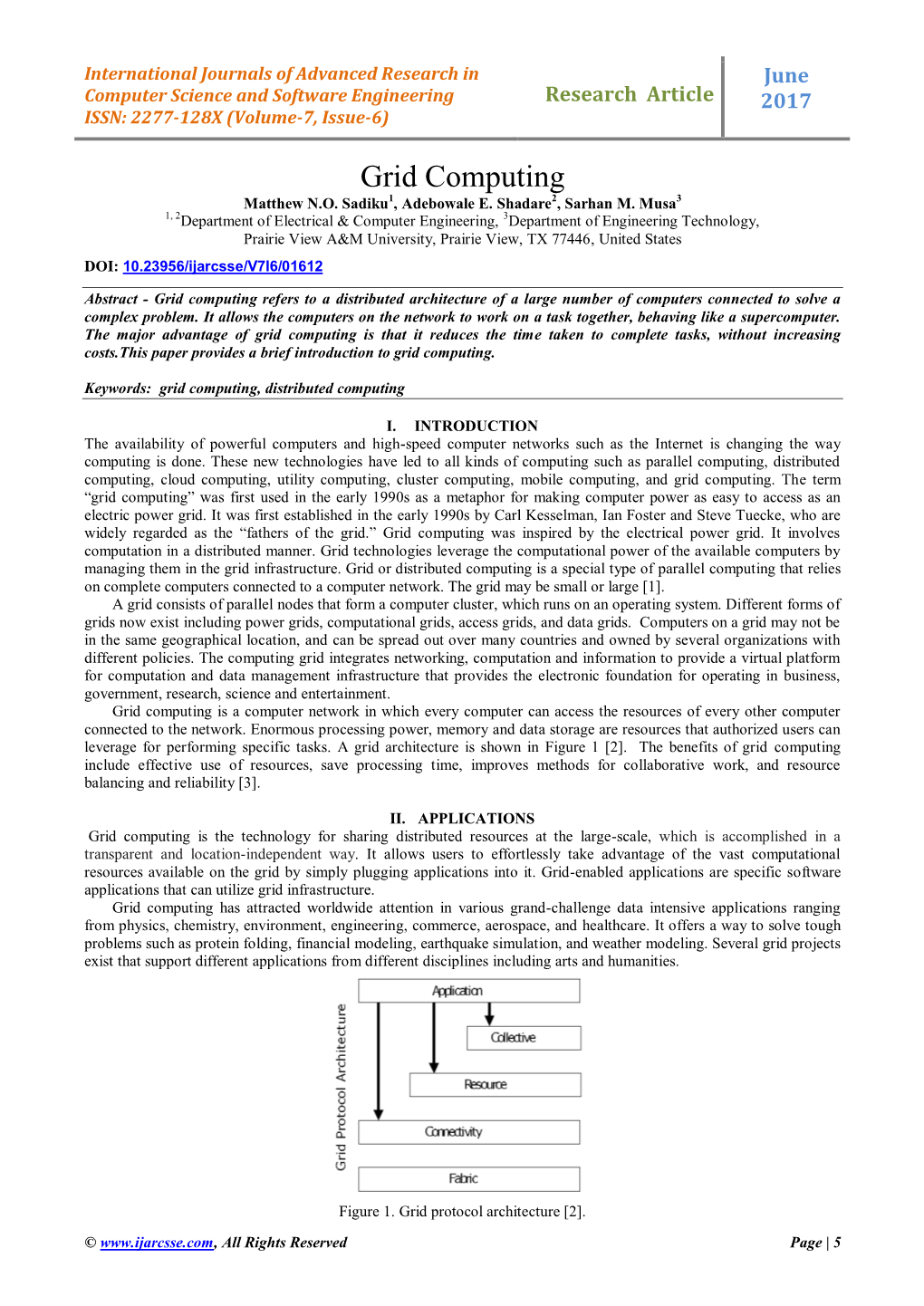 Grid Computing Matthew N.O