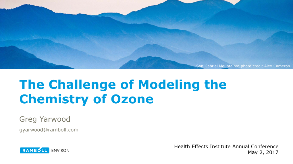 The Challenge of Modeling the Chemistry of Ozone