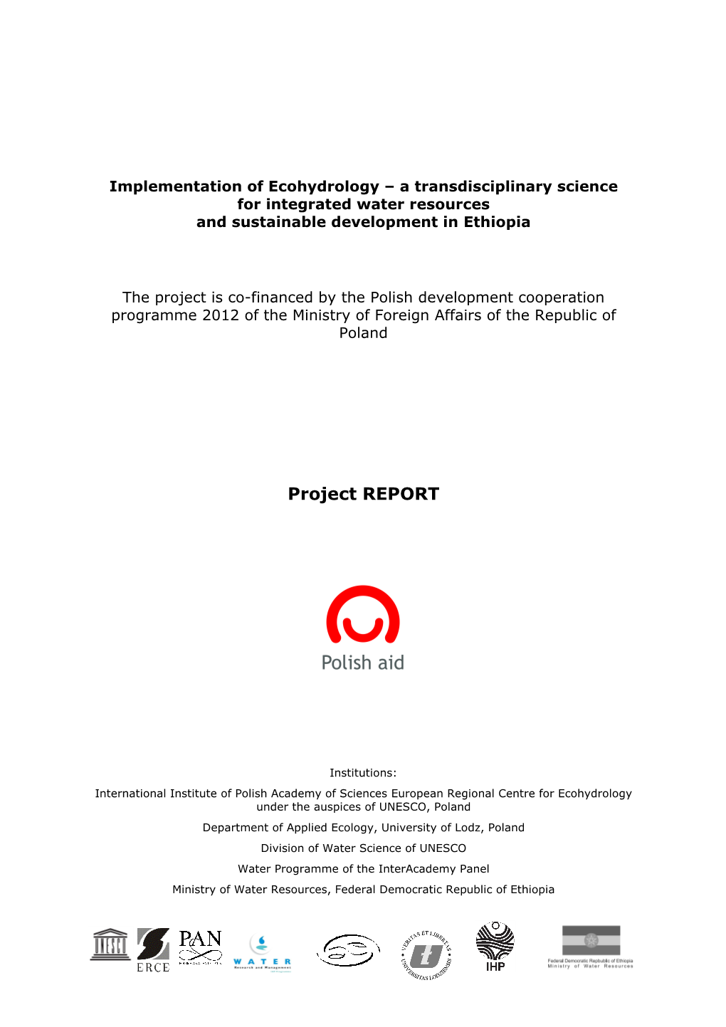 Report “Implementation of Ecohydrology – a Transdisciplinary