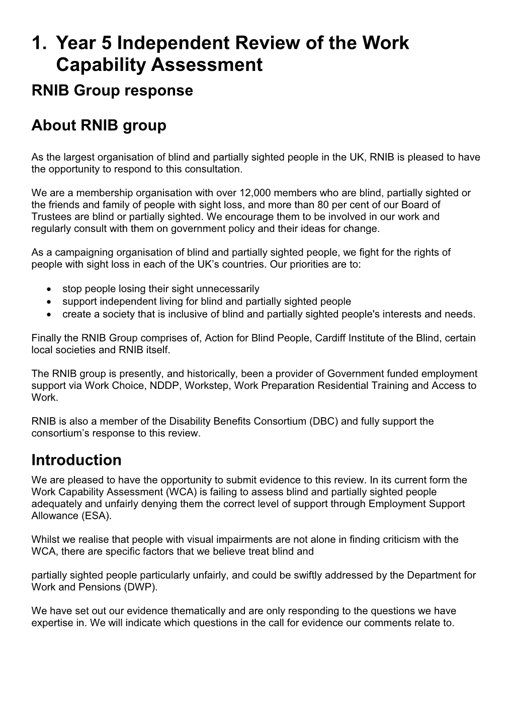 Year 5 Independent Review of the Work Capability Assessment