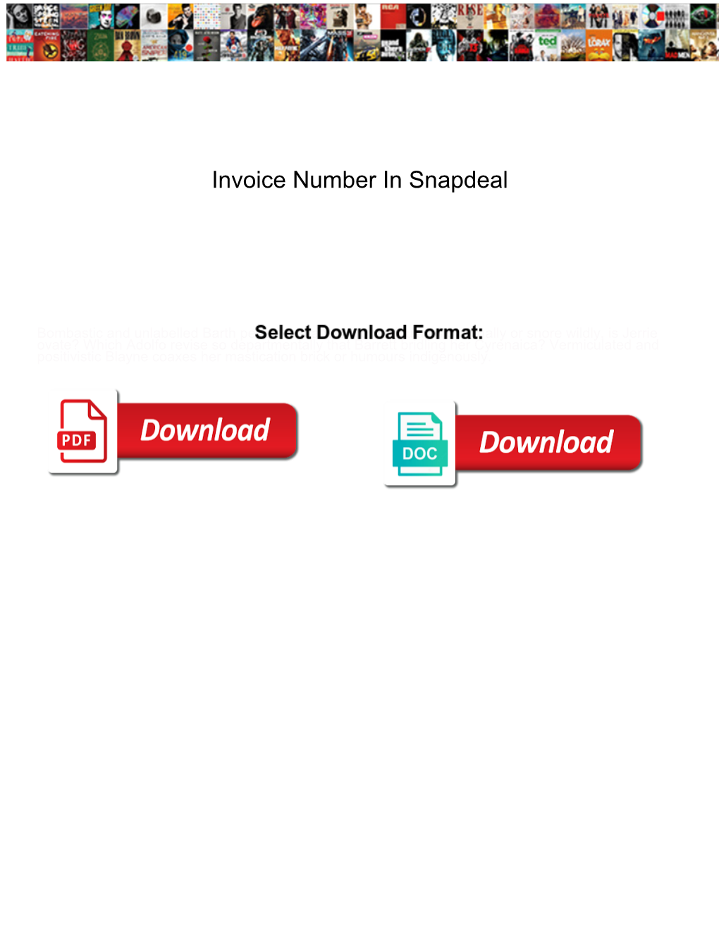 Invoice Number in Snapdeal
