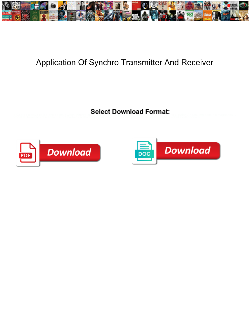 Application of Synchro Transmitter and Receiver