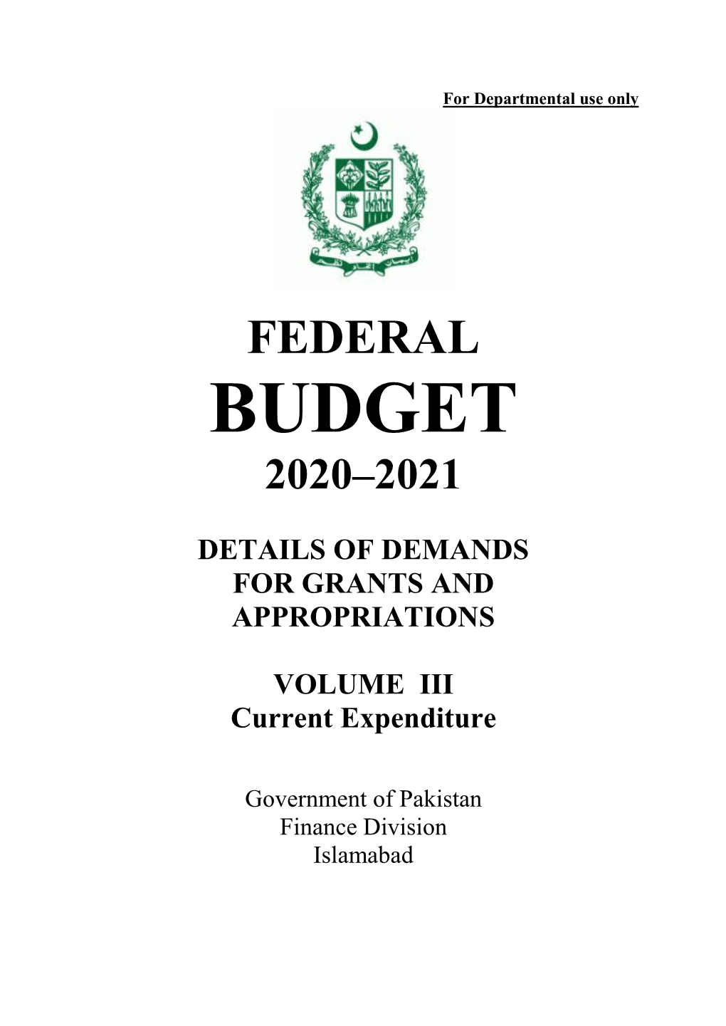 Budget 2020–2021