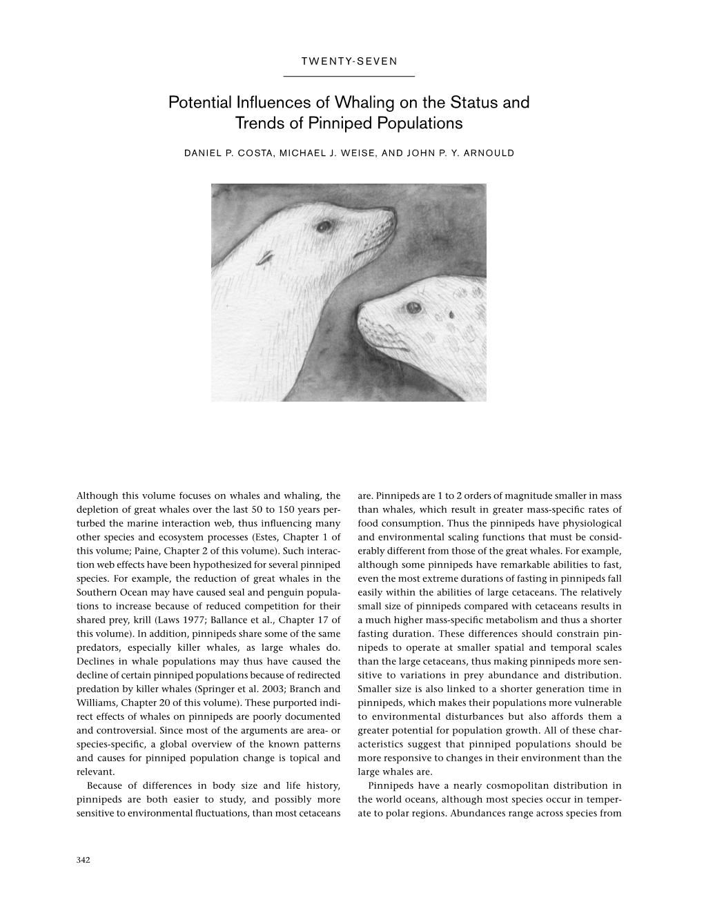 Potential Influences of Whaling on the Status and Trends of Pinniped