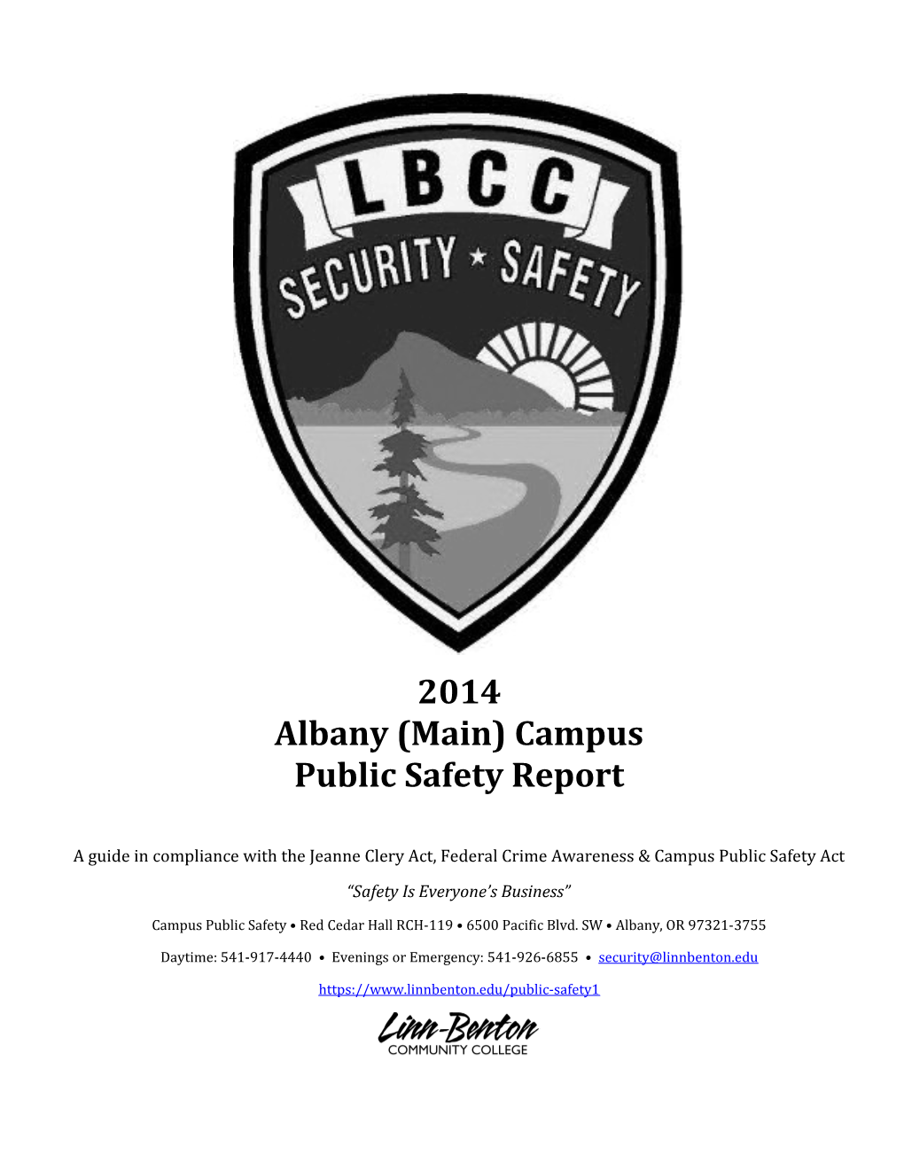 2014 Albany (Main) Campus Public Safety Report