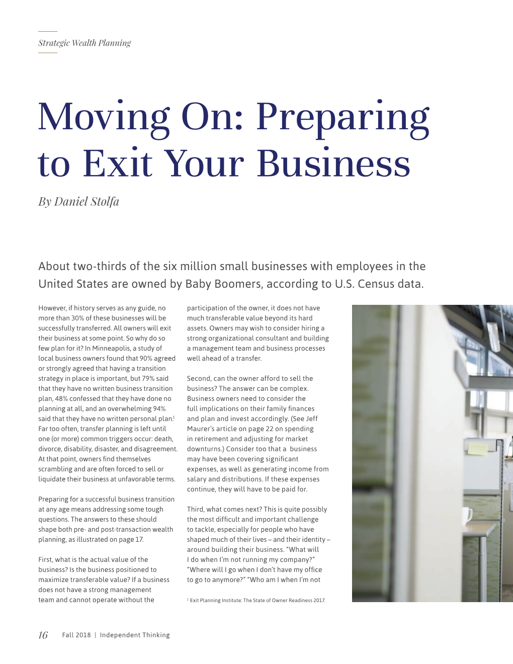 Moving On: Preparing to Exit Your Business