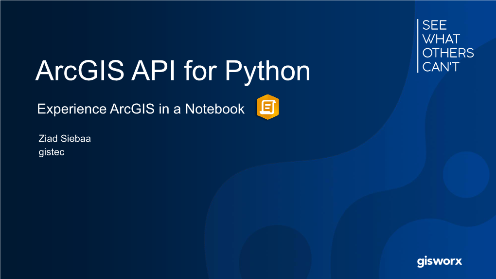 Arcgis API for Python