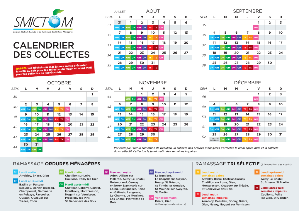 Calendrier Des Collectes