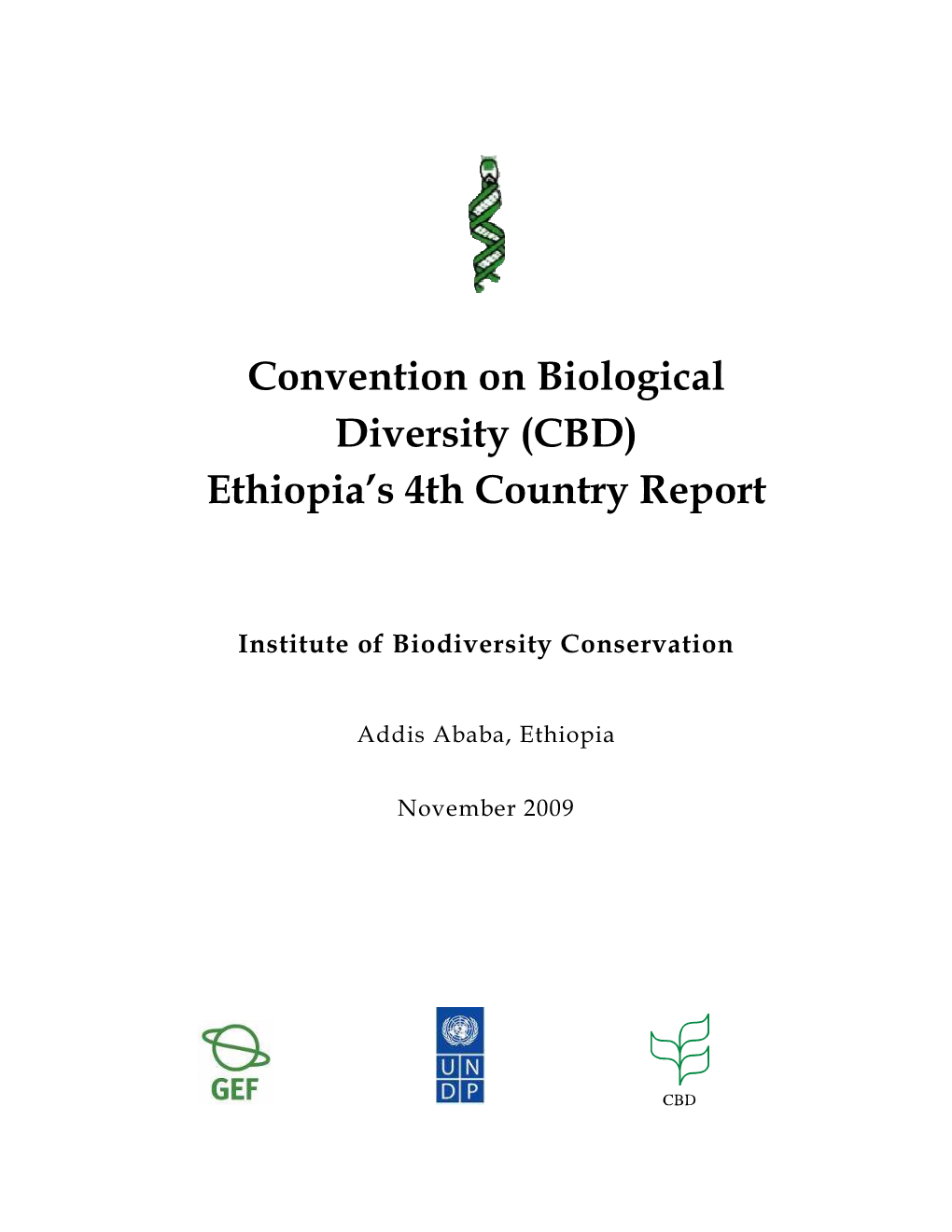 (CBD) Ethiopia's 4Th Country Report