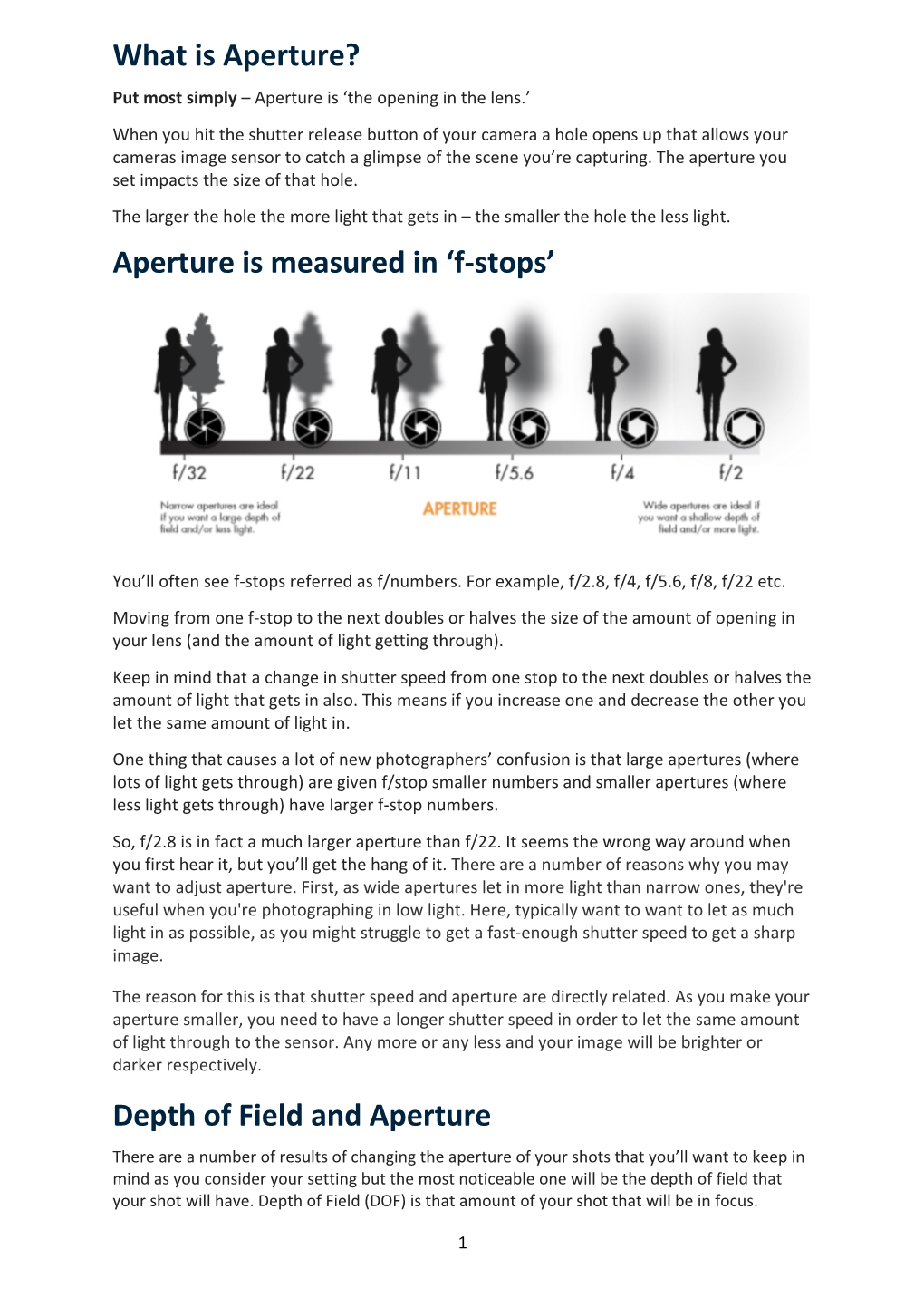 Aperture and Aperture Effects