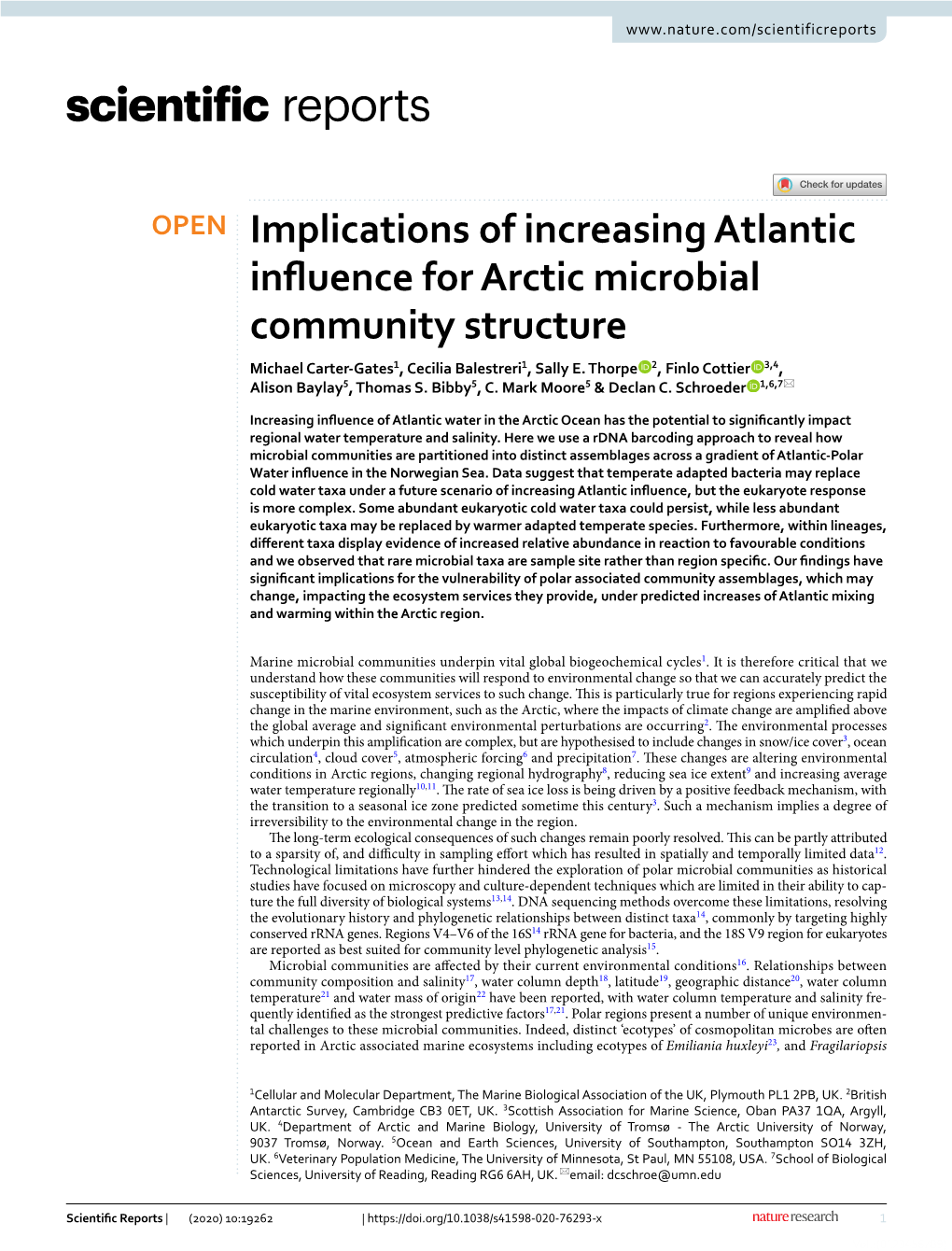 Implications of Increasing Atlantic Influence for Arctic Microbial